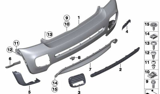 Parrilla salida aire izquierda OEM 51120413257 para MINI R56, R56 LCI, R57, R57 LCI, R58, R59. Original MINI.