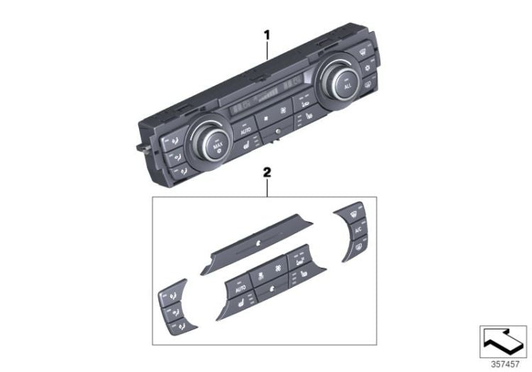 Unidad de mando climático automático OEM 64119312722 para BMW X3 F25 sDrive18d, xDrive20d... y más. Original BMW.