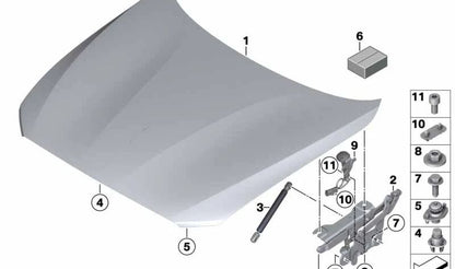 Active Front Bonnet Gas Strut for BMW F23, F23N, F34 (OEM 51217271304). Original BMW.