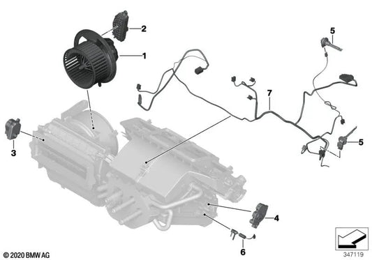 Fan für BMW I12, I12N, I15 (OEM 64119305761). Original BMW
