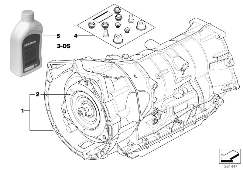 Convertidor de par OEM 24407588739 para BMW E87, E90, E91, E60, E61, E63, E64, E65, E66, E85, E86. Original BMW.