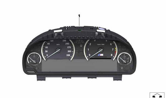 Cuadro de instrumentos OEM 62108092913 para BMW E60, E61, E63, E64. Velocímetro en MPH con display indicado. Original BMW.