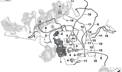 Pressure control valve for BMW E81, E82, E87N, E88, F20, F21, F22, F23, E90, E91, E92, F30, F31, F34, F32, F36, E60N, E61N, F07, F10, F11, G30, G31, E63N, E64N, E64N, F06, F13, G32, F01N, F02N, G11, G12, G14, G15, G16, E84, F48, F39, E83N, F25, G01