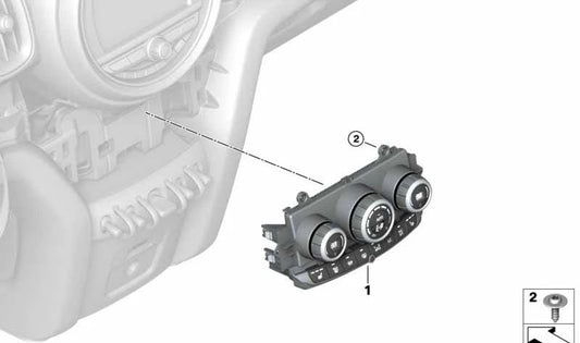 Mando de climatizador OEM 61315A41F44 para MINI Countryman F60, F60 LCI. Original MINI.
