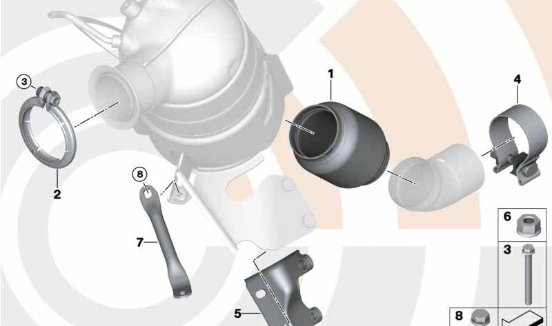 Barra de refuerzo OEM 18207795753 para BMW E87, E90, E91. Original BMW.