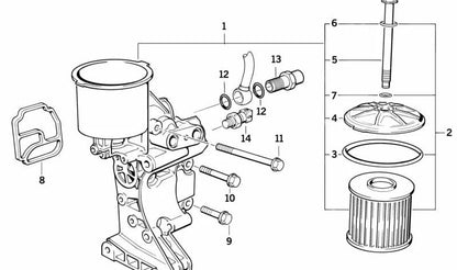 Filtre OEM 11421730389 pour BMW E36 et E34 (modèles 320i M50 / M52). BMW d'origine.