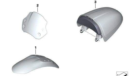 Cubierta del depósito de aluminio OEM 52537923475 para BMW R nineT, R nineT Pure. Original BMW Motorrad.