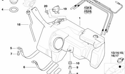 Juego de tuberías de combustible OEM 16111183475 para BMW E36, Z3. Original BMW.