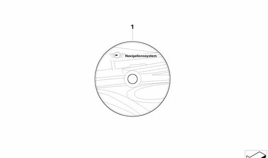 DVD de actualización de mapas de carreteras Europa high 2019 OEM 65902465027 para MINI R50, R52, R53. Original MINI.