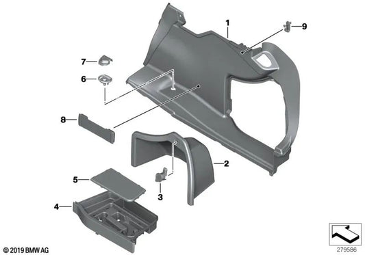 BMW Tool Cover Series 3 F30, F35, F80 (OEM 51477262955). BMW original.