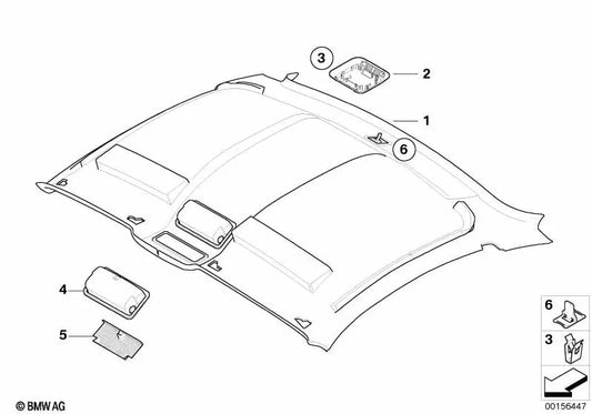 Glasses holder for BMW E86 (OEM 51443427242). Genuine BMW.