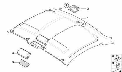 Einsetzen Sie für OEM -Brillen 51443448500 für BMW Z4 E86. Originaler BMW -Zubehör für Dachhalter. Ideal, um Brillen sicher und praktisch zu speichern. Original BMW.