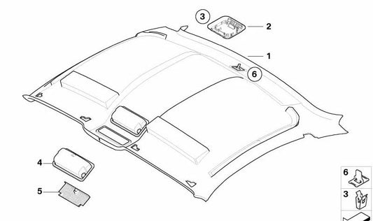 Einsetzen Sie für OEM -Brillen 51443448500 für BMW Z4 E86. Originaler BMW -Zubehör für Dachhalter. Ideal, um Brillen sicher und praktisch zu speichern. Original BMW.
