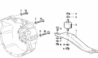 Soporte de goma para BMW E21 (OEM 23711246004). Original BMW