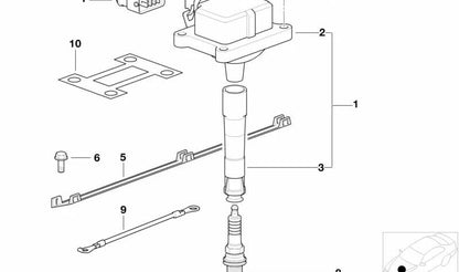Cable de bujía OEM 12131404101 para BMW E34. Original BMW.