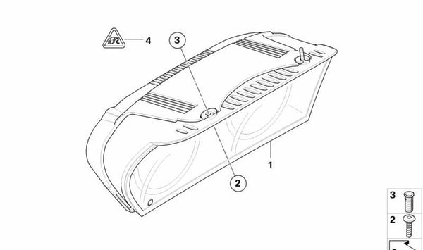 Cuadro de instrumentos sin codificar OEM 62109194884 para BMW Serie 5 (E60, E61). Original BMW