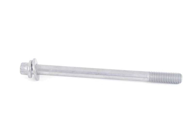 Tornillo OEM 07129906523 M10x130 para BMW F06, F07, F10, F11, F12, F13, F01, F02, F04, E70, E71, F15, F16, F85, F86. Compatible con sistemas de bomba de dirección, alternador y más. Original BMW.
