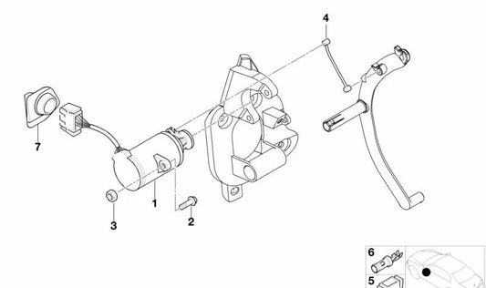 Sensor del pedal del acelerador OEM 13622249356 para BMW E46 318d, 320d {todos los modelos compatibles: EL51, EU51, AL71, AL81, AL82, AX71, AX81, AX82}. Original BMW.