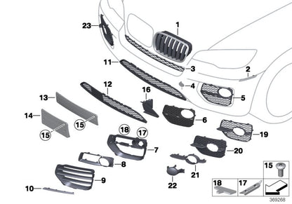 OME Embelledor OEM 51117239835 per BMW X6 E71 ed E72 (XDrive30d, XDrive35D, XDrive35i). Compatibile con i modelli prodotti tra il 2008 e il 2014. BMW originale.