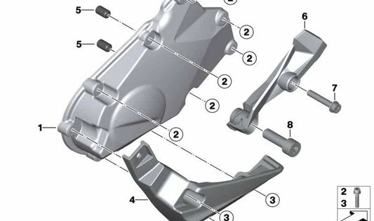 Pièce de protection droite OEM 11148406133 pour BMW Motorrad K 1600 Bagger. BMW Motorrad d'origine.