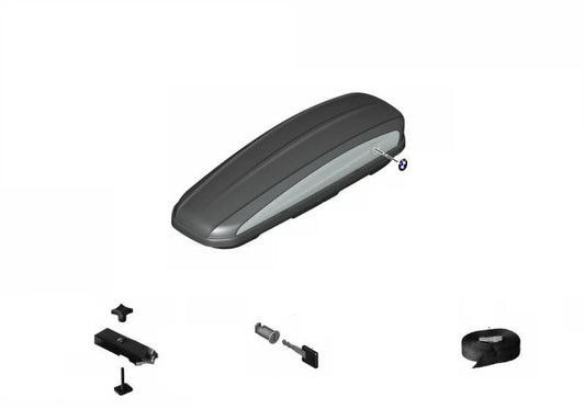 Baúl de techo BMW 320L (portaequipajes) OEM 82732420634 para BMW E81, E82, E87, F20, F21, F40, F22, F44, F45, F46, F87, E46, E90, E91, E92, F30, F31, F34, F80, G20, G21, F32, F36, F82, E60, E61, F07, F10, F11, F90, G30, G31, G32, E65, E66, F01, F02,