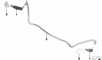 Boquilla pulverizadora para BMW X1 E84 (OEM 61672990155). Original BMW