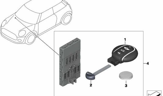 Llave de inserción OEM 51217359252 para MINI F56, F55, Clubman F54, Cabrio F57, Countryman F60... y más. Original MINI.