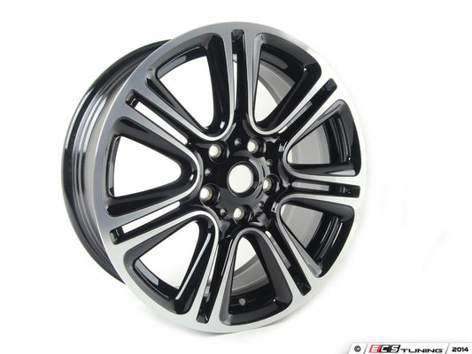 Cerchio in lega 18" 7.5J ET52 Twin Spoke R135 bicolore nero/lucido OEM 36109808516 per MINI Countryman R60, Paceman R61... e altro. Originale MINI.