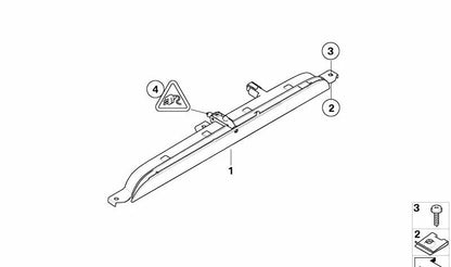 Third OEM brake light 63257272967 for BMW E70. Original BMW.