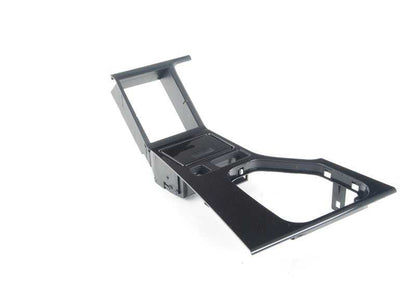 Suplemento para consola central negro OEM 51168256297 para BMW Serie 5 E39 (520d, 520i, 523i, 525i, 528i, 530i). Original BMW.