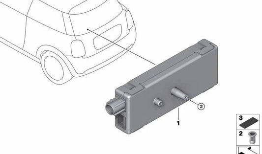 Amplificador de antena DAB-III OEM 65209309991 para MINI Cabrio F57, Cooper WG31, WG32, WG41... y más. Original MINI.