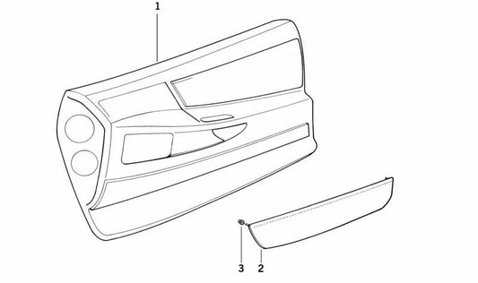 Painel da porta frontal esquerda para BMW 8 E31 Series (OEM 51418161827). BMW original