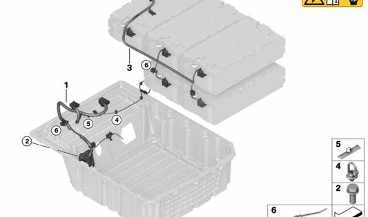 Harnais de communication pour la série BMW 2 F45, F45N et Mini F60 (OEM 61278697674). BMW d'origine