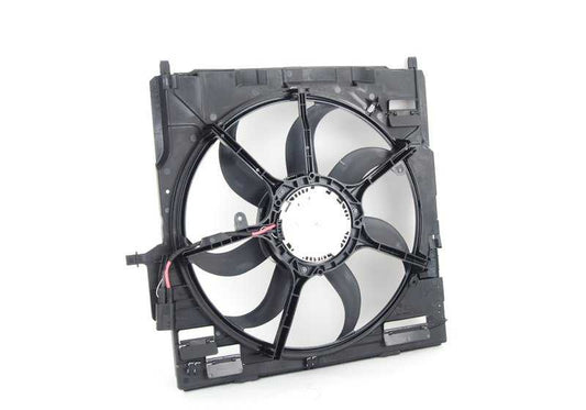 Ventilador con soporte OEM 17428618240 para BMW X5 E70 3.0si y 4.8i (modelos FE41, FE42, FE43, FE81, FE82, FE83). Original BMW.