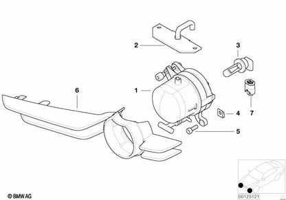 Faros antiniebla izquierdo para BMW Serie 3 E46 (OEM 63178371907). Original BMW.