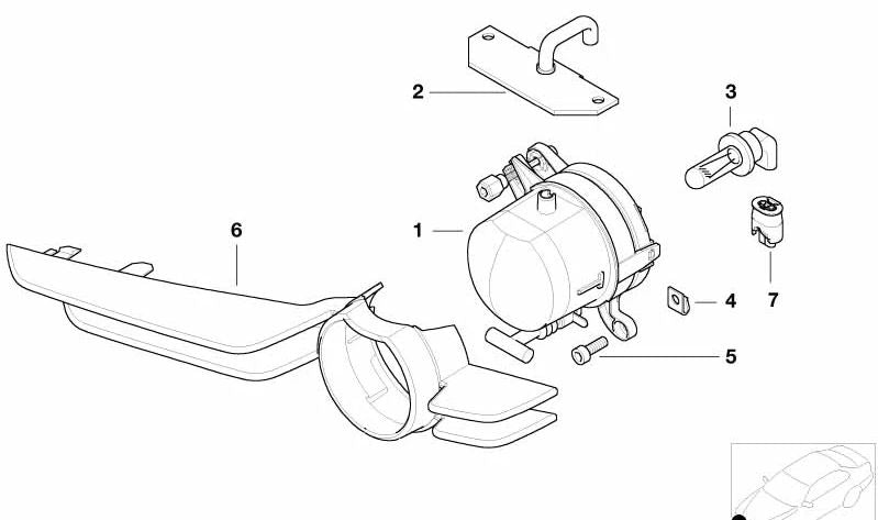 Soporte con casquillo izquierdo OEM 63178383009 para BMW E36, E46, Z3. Original BMW.