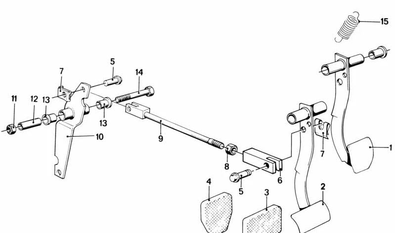 Perno de fijación OEM 34331101858 para BMW E21 y E12. Pieza original BMW.
