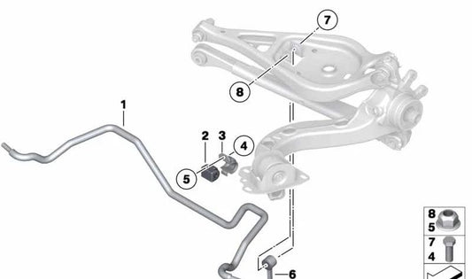 Estabilizador traseiro para BMW E89 (OEM 33556784923). BMW original