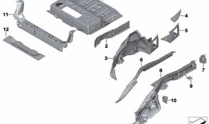 Fondo maletero derecho OEM 41007438652 para BMW F20, F21, F22, F23, F45, F46, F48, F52. Pieza original BMW. Ideal para restaurar o reemplazar el suelo del maletero dañado.