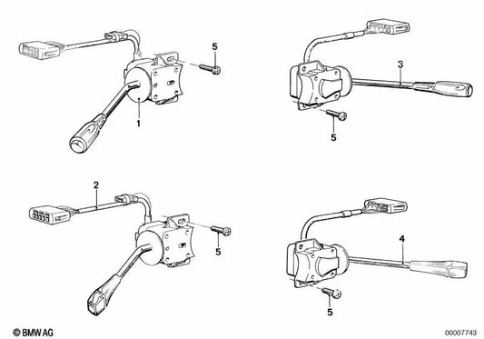 Chave de sinal Giro, luz cruzada e luz longa para BMW 3 E21 Series (OEM 6131136350). BMW original.