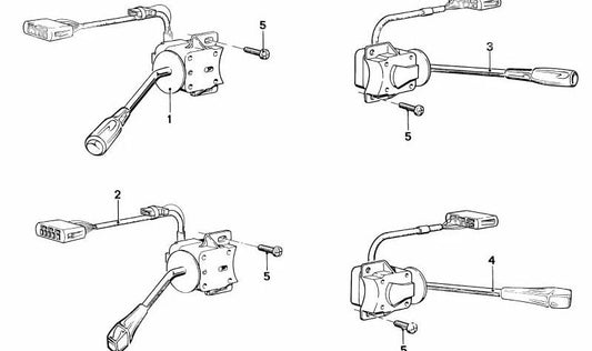 Switch intermitente, luzes curtas e longas OEM 61311365835 para BMW E21. BMW original.