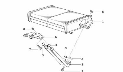 Conector de conductos de ventilación OEM 64118391141 para BMW E36 (Todos los modelos compatibles: 316i, 318i, 320i, 323i, 325i, 328i, M3). Original BMW.
