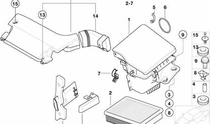 Toma de aire OEM 13717501988 para BMW Serie 3 E46. Original BMW.
