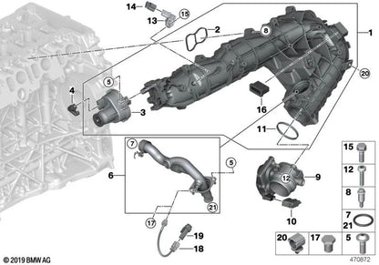 O-ring para BMW E90N, E91N, E92, E92N, E93, E93N, F07, F10, F11, F01, F02, E70N, E71 (OEM 11618511416). BMW original.