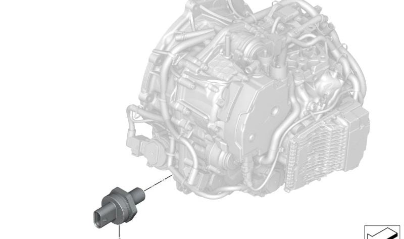 Sensor de presión de aceite de la caja de cambios OEM 28008486556 para BMW F40, F52, F70, F44, F45, F46, U06, F48, F49, U11, U12, F39, U10, F55, F56, F57, F54, F60, U25. Original BMW.