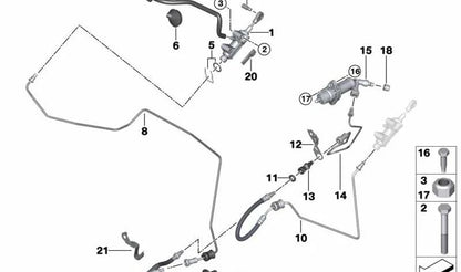 Manguera de alta presión OEM 21526788924 para BMW Serie 3 (E90, E91, E92) y BMW X1 (E84). Original BMW