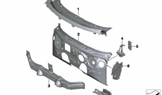 Front Wall Upper Part for BMW F48, F49, F39 (OEM 41007401984). Original BMW.