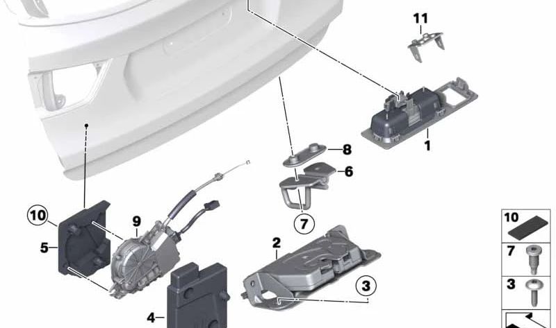 Soporte superior OEM 51247266439 para BMW X3 F25 {xDrive28i, sDrive18d, sDrive20i}. Compatible con modelos fabricados entre 2012 y 2017. Pieza original BMW.