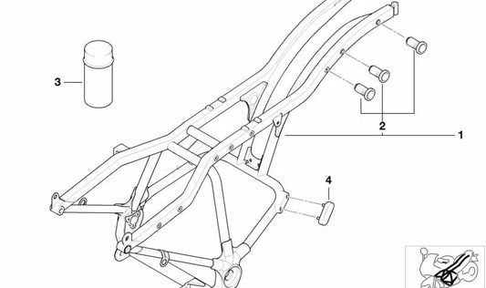 Tampa frontal OEM 46717658293 para motocicletas BMW R 1200 C, R 1200 C Independente (05/2000 - 08/2004). BMW Motorrad original.