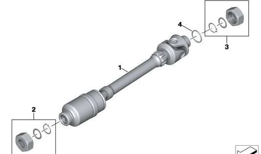 Cardan Tree OEM 2611833054 per BMW R 18, R 18 Classic, R 18 B, R 18 Motocicli transcontinentali. BMW MOTORAD originale.
